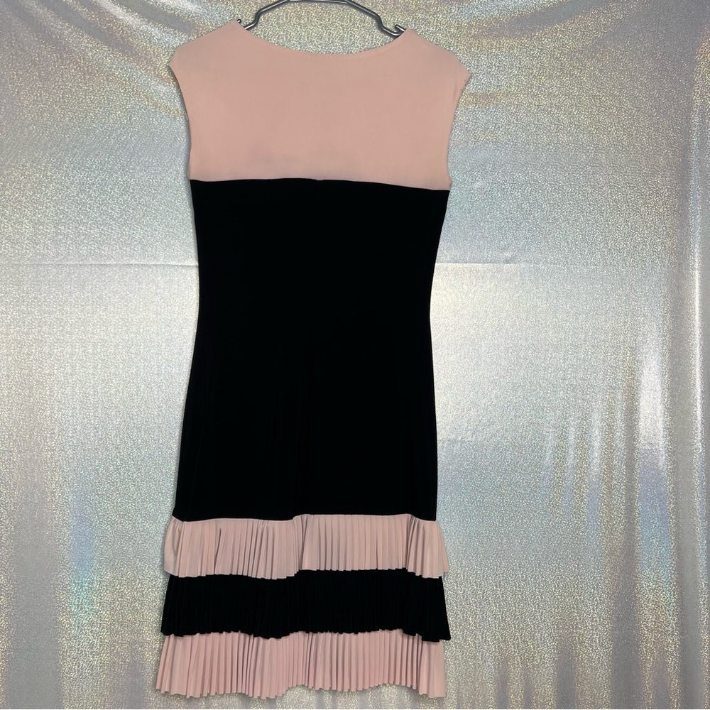 Frank Lyman dress pink black formal classy elegant pink and black ruffle bottom - Picture 6 of 9